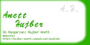 anett hujber business card